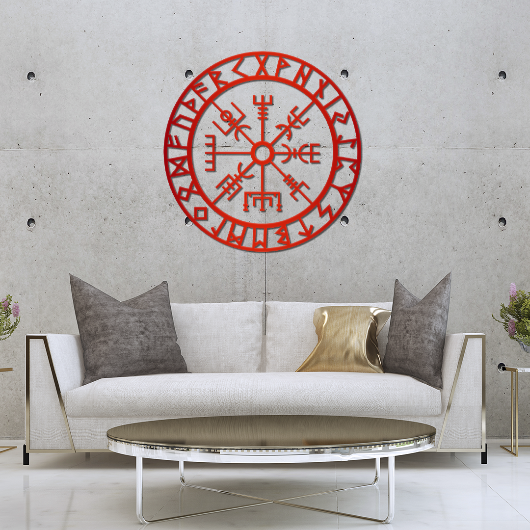 Vegvísir Metal Sign