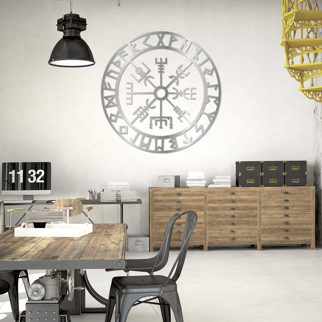 Vegvísir Metal Sign