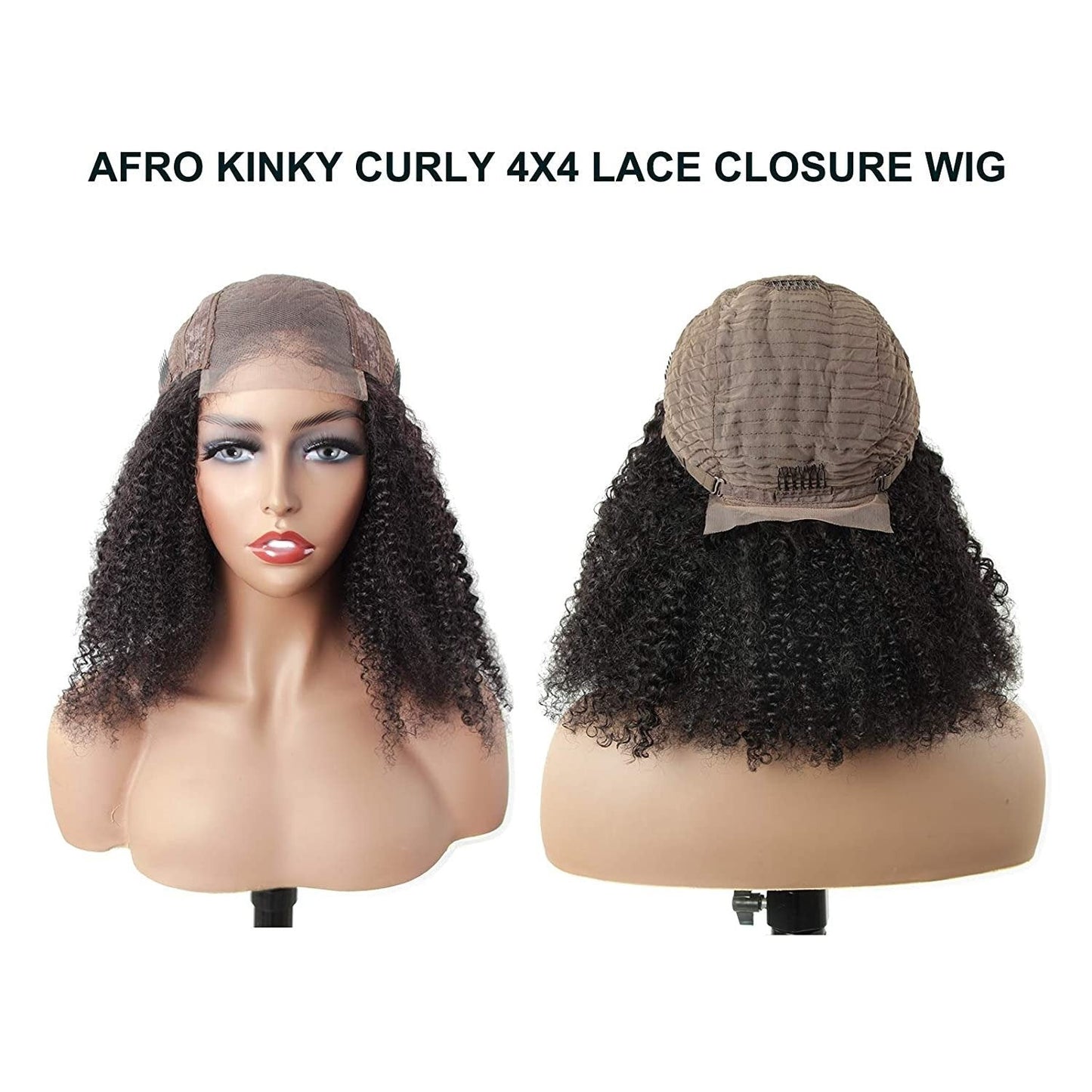 Afro Kinky Curly Lace Closure Human Hair Wigs