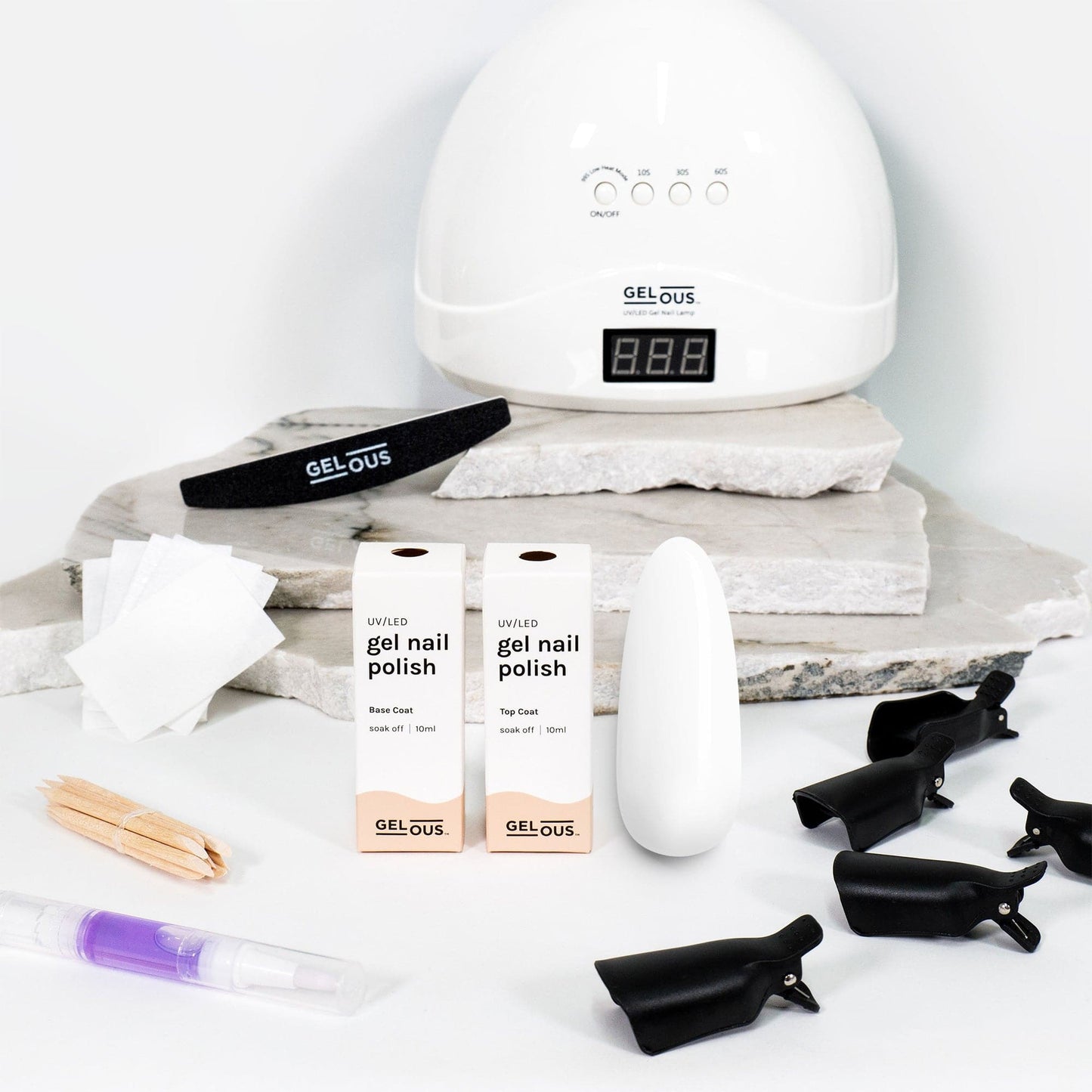 Gelous gel nail polish Whiteout Starter Pack - photographed in New Zealand