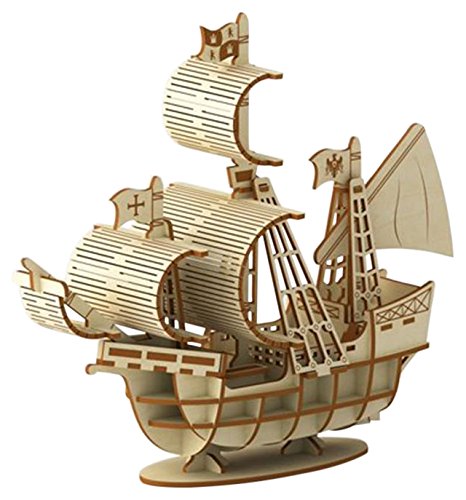 A-ZONE - Wooden Art Ki-Gu-Mi Sailing Ship