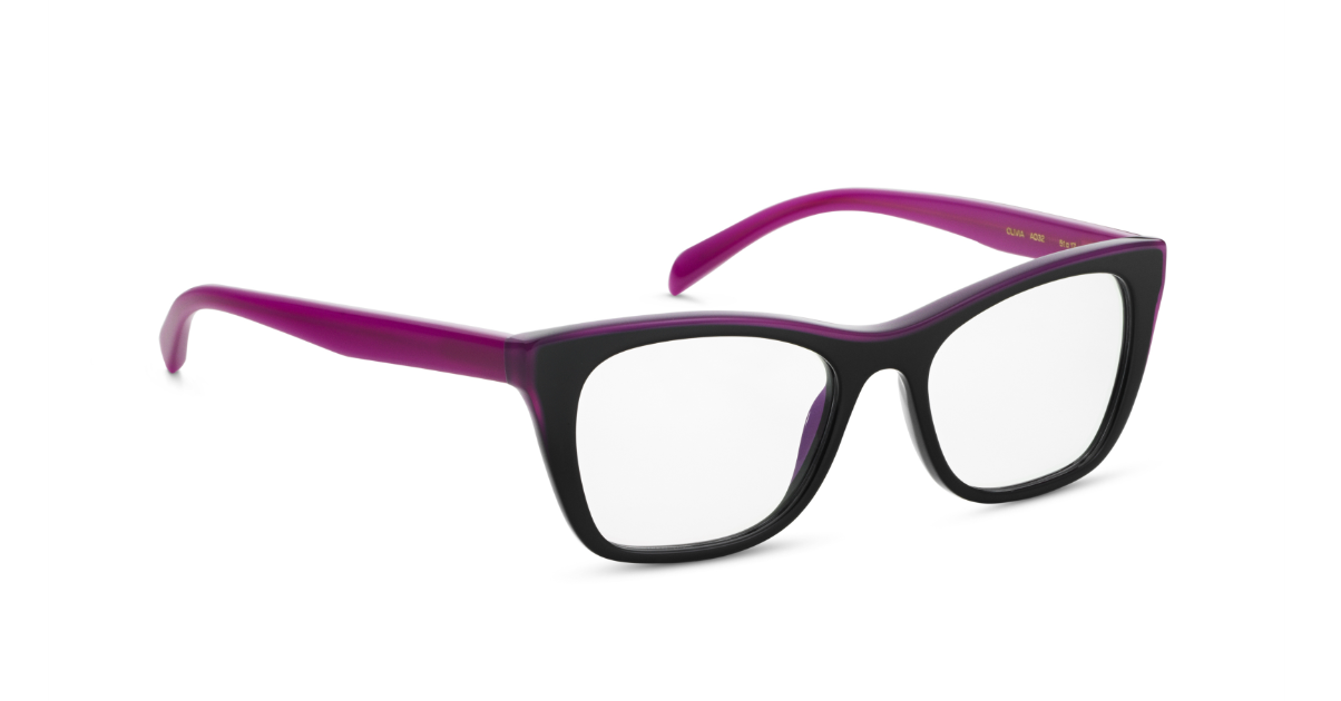 orgreen plastic acetate cotton handmade in japan quality artisan classic cat eye A032 black violet women female ladies