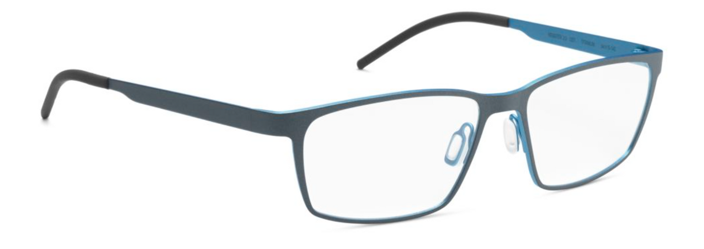 orgreen webster 2.0 male men titanium metal thin lightweight comfortable longlasting rectangular handmade japan danish design 1207 matte grey blue